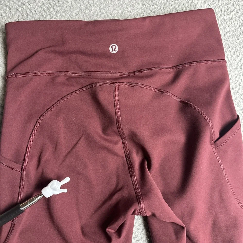 Lululemon‎ Invigorate Tights Women's 6 Cassis Everlux High-Rise Pockets Athletic